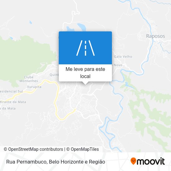 Rua Pernambuco mapa