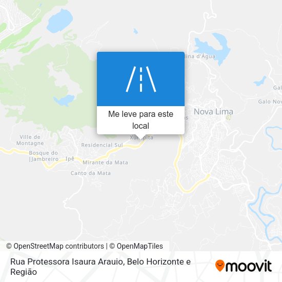 Rua Protessora Isaura Arauio mapa