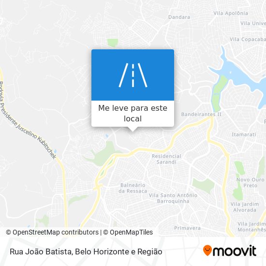 Rua João Batista mapa