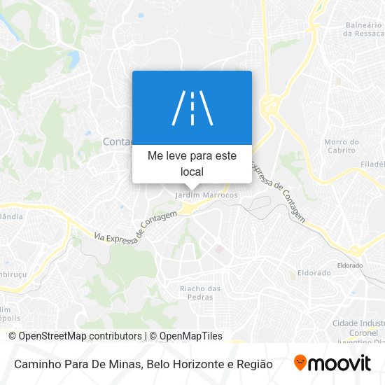 Caminho Para De Minas mapa