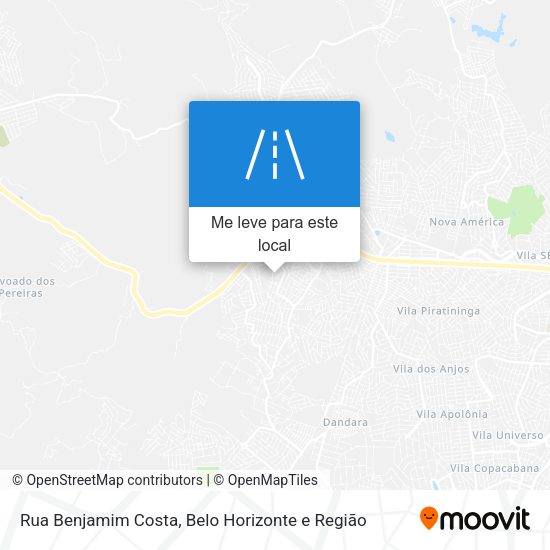 Rua Benjamim Costa mapa