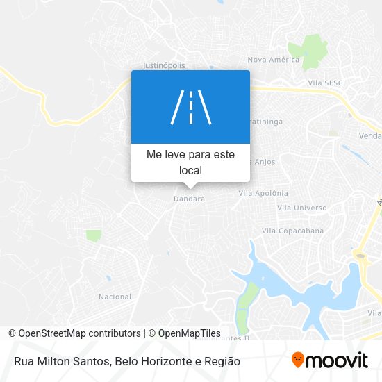 Rua Milton Santos mapa