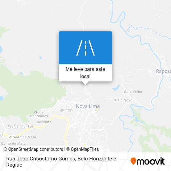 Rua João Crisóstomo Gomes mapa