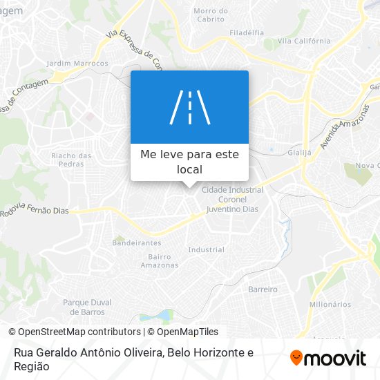 Rua Geraldo Antônio Oliveira mapa