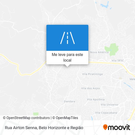 Rua Airton Senna mapa