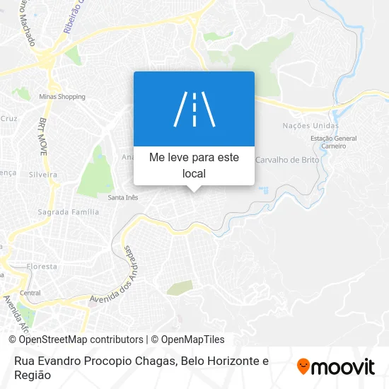 Rua Evandro Procopio Chagas mapa