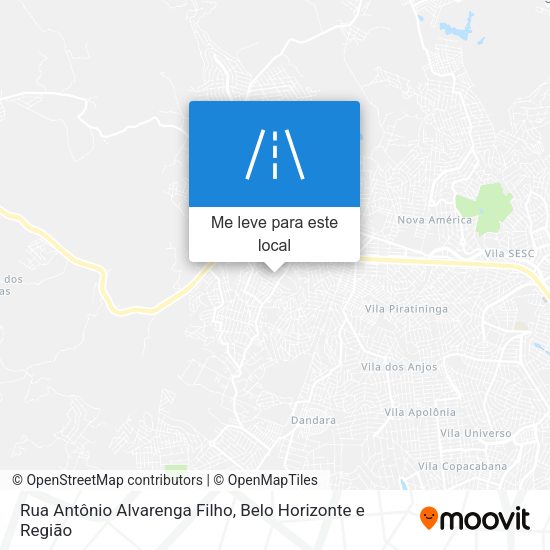 Rua Antônio Alvarenga Filho mapa
