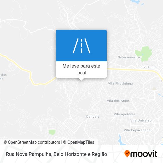Rua Nova Pampulha mapa