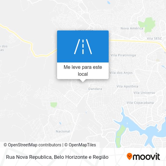 Rua Nova Republica mapa