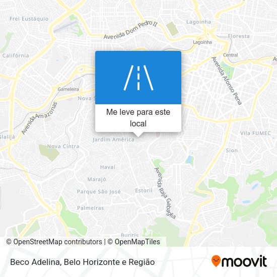 Beco Adelina mapa