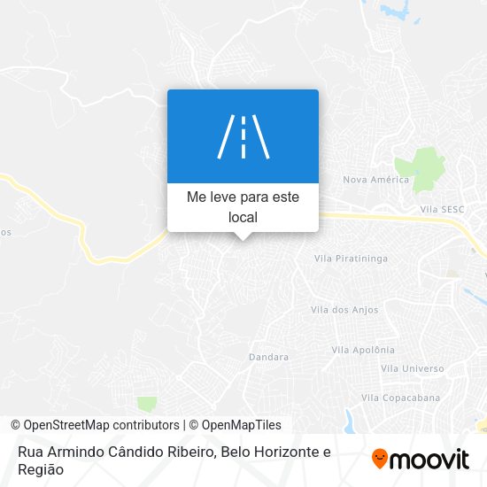 Rua Armindo Cândido Ribeiro mapa