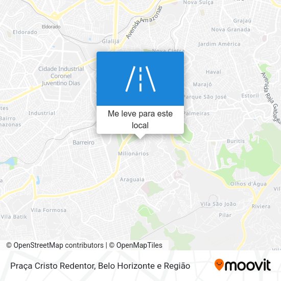 Praça Cristo Redentor mapa