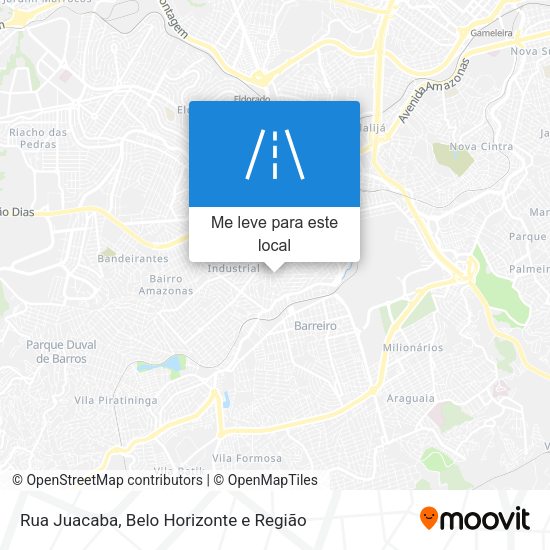Rua Juacaba mapa