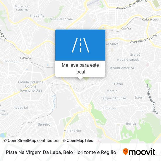 Pista Na Virgem Da Lapa mapa