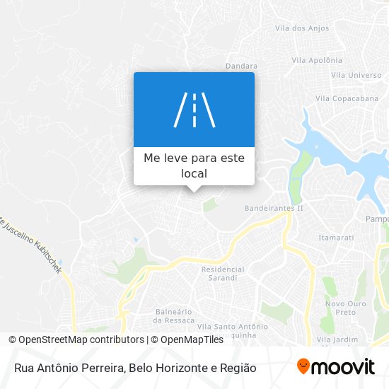 Rua Antônio Perreira mapa