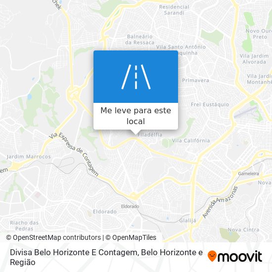 Divisa Belo Horizonte E Contagem mapa