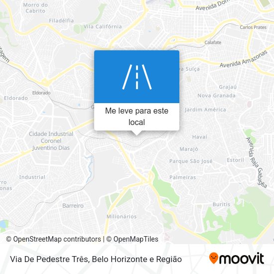 Via De Pedestre Três mapa