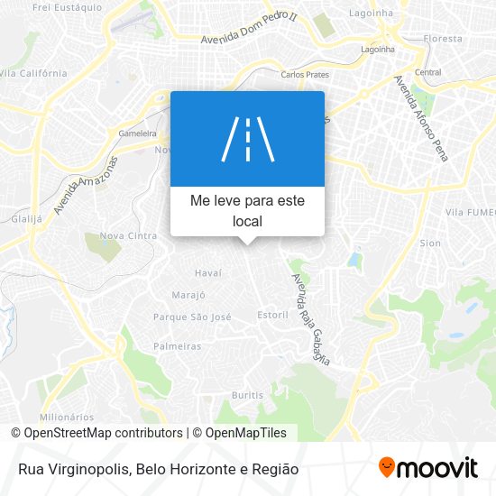 Rua Virginopolis mapa