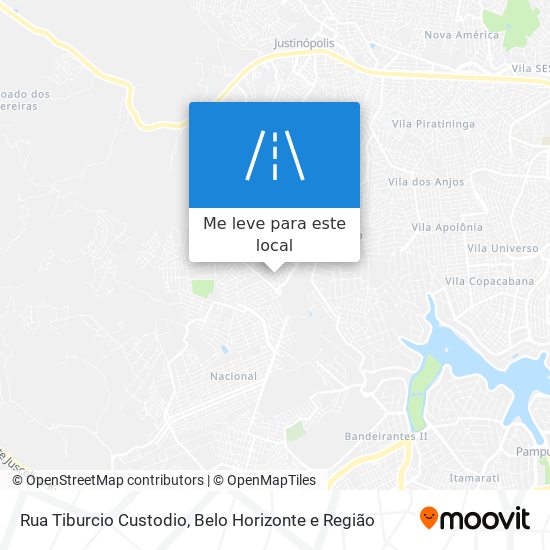 Rua Tiburcio Custodio mapa