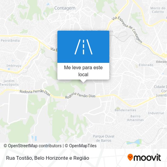 Rua Tostão mapa