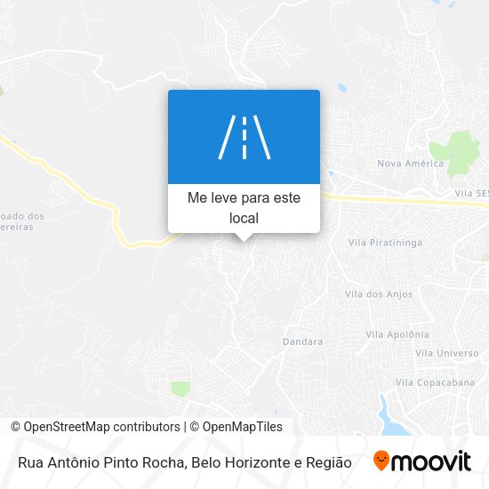 Rua Antônio Pinto Rocha mapa