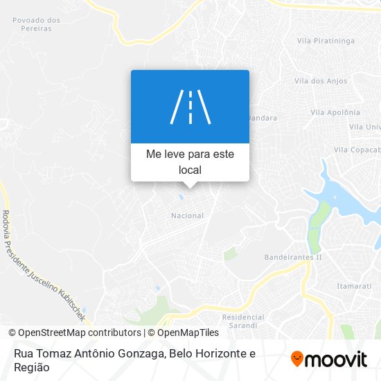 Rua Tomaz Antônio Gonzaga mapa