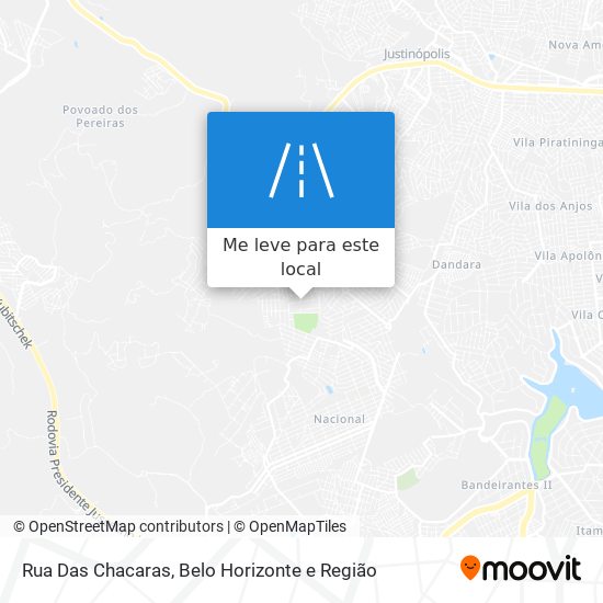 Rua Das Chacaras mapa