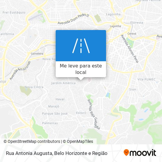 Rua Antonia Augusta mapa