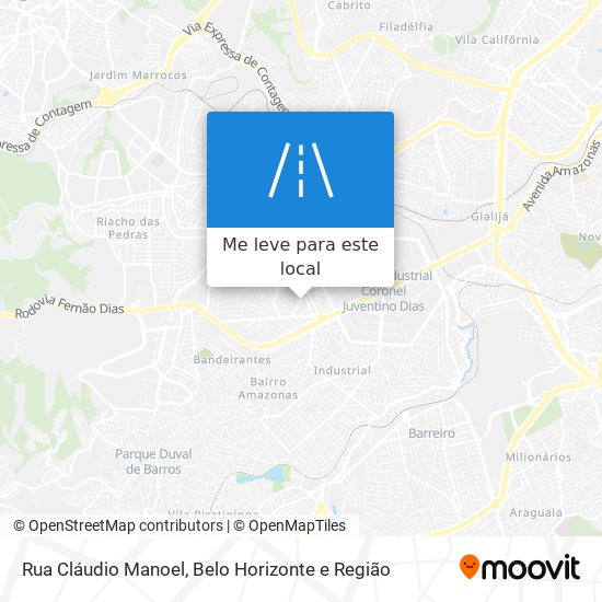 Rua Cláudio Manoel mapa