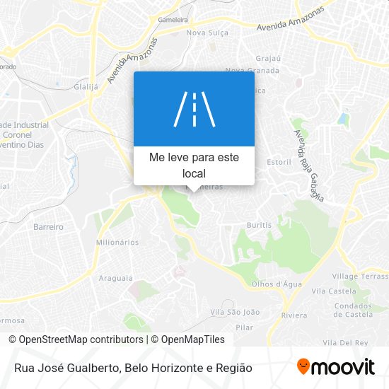 Rua José Gualberto mapa