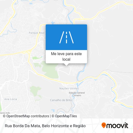 Rua Borda Da Mata mapa
