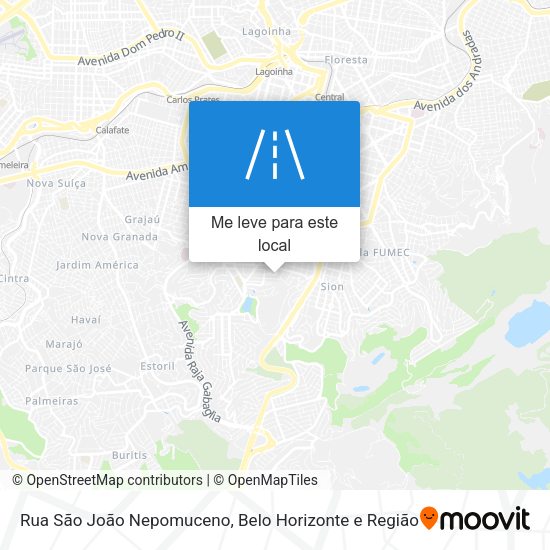 Rua São João Nepomuceno mapa