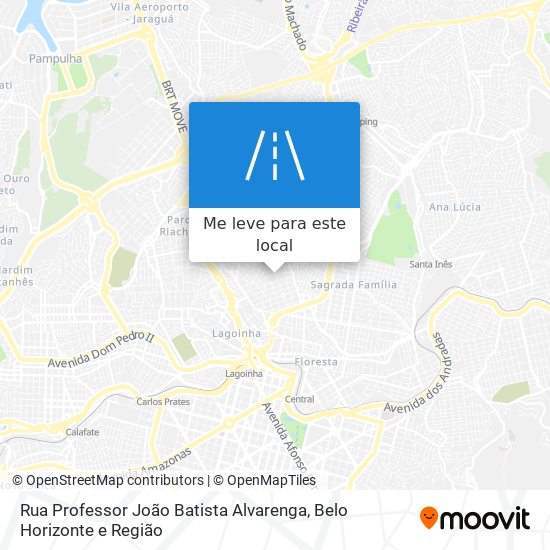 Rua Professor João Batista Alvarenga mapa