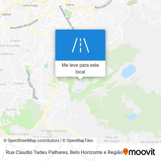 Rua Claudio Tadeu Palhares mapa
