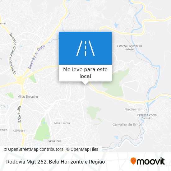 Rodovia Mgt 262 mapa