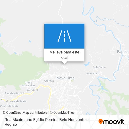 Rua Maximiano Egídio Pereira mapa