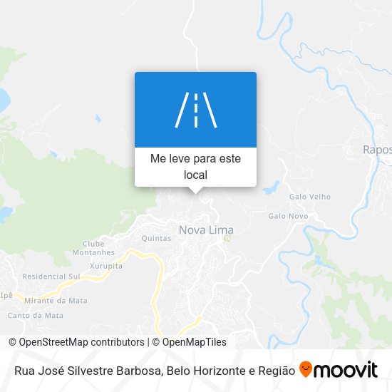 Rua José Silvestre Barbosa mapa
