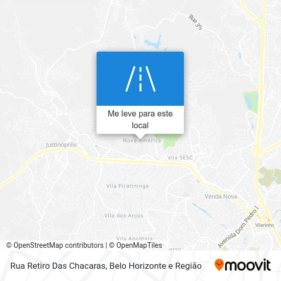 Rua Retiro Das Chacaras mapa