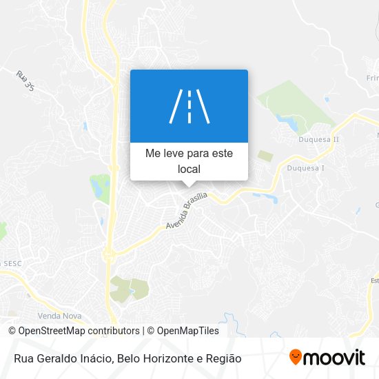 Rua Geraldo Inácio mapa
