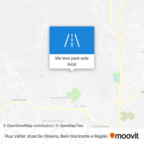 Rua Valter José De Oliveira mapa