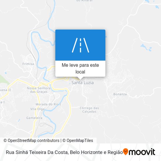 Rua Sinhá Teixeira Da Costa mapa