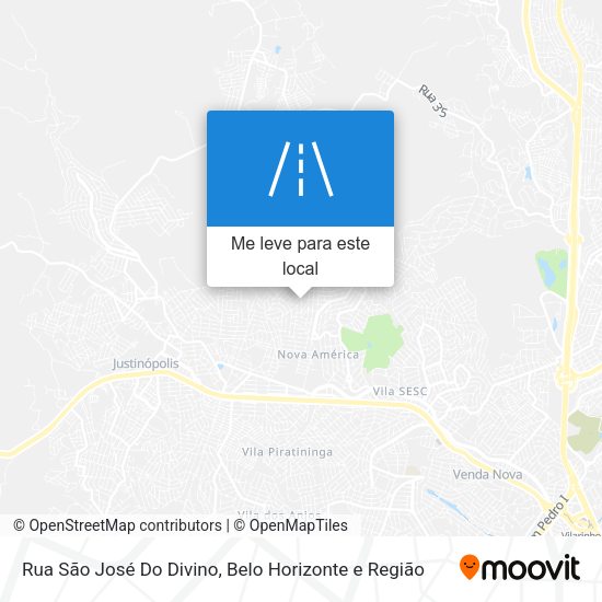 Rua São José Do Divino mapa