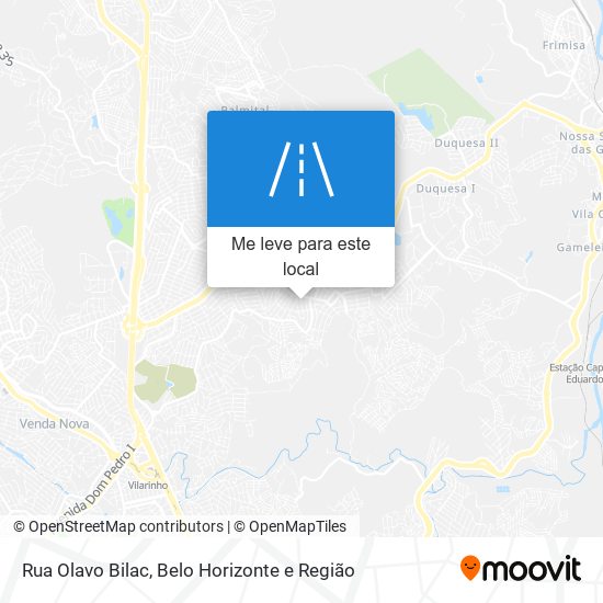 Rua Olavo Bilac mapa