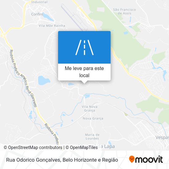 Rua Odorico Gonçalves mapa
