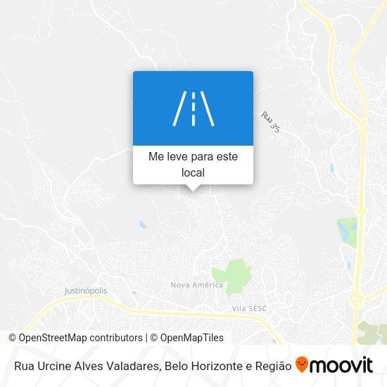 Rua Urcine Alves Valadares mapa