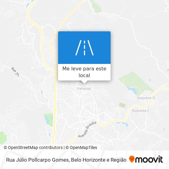 Rua Júlio Pollcarpo Gomes mapa