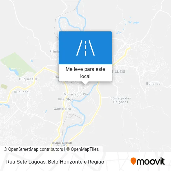 Rua Sete Lagoas mapa