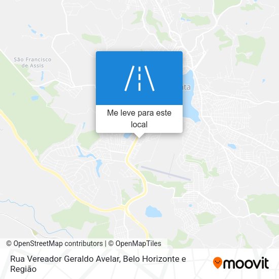 Rua Vereador Geraldo Avelar mapa