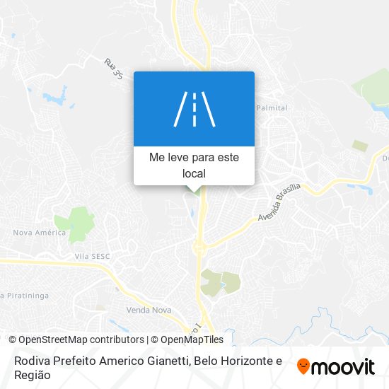 Rodiva Prefeito Americo Gianetti mapa