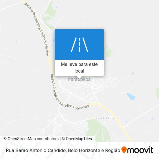 Rua Barao Antônio Candido mapa